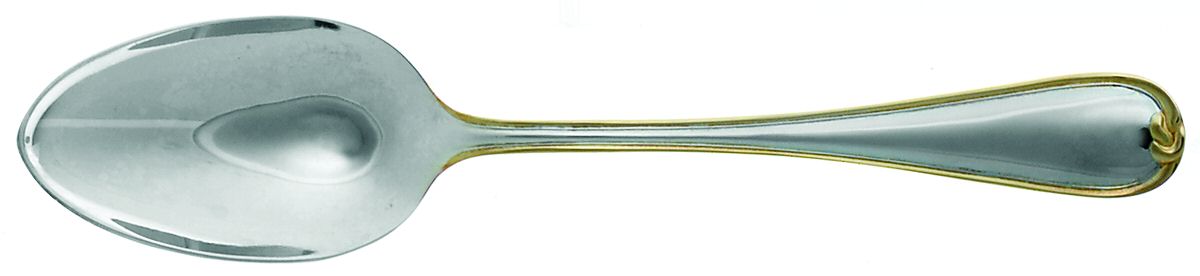 Hampton (Silverplate, Gold Accent) Place/Oval Soup Spoon by Heritage China-1