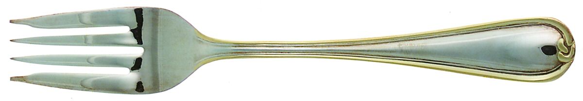 Hampton (Silverplate, Gold Accent) Individual Salad Fork by Heritage China-1