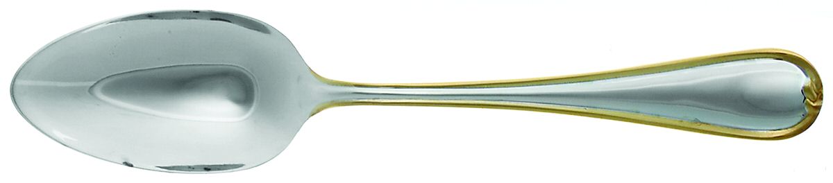 Hampton (Silverplate, Gold Accent) Tablespoon (Serving Spoon) by Heritage China-1