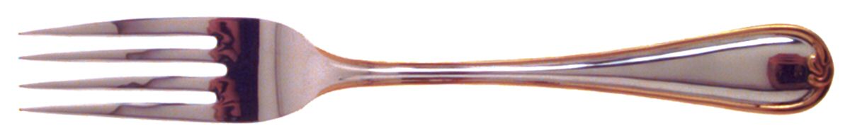 Hampton (Silverplate, Gold Accent) Fork by Heritage China-1