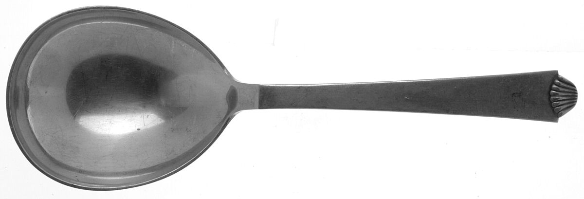Vendome (Sterling) Medium Solid Salad Serving Spoon by Hans Hansen (Denmark)-1