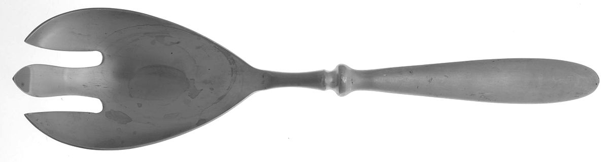 Bistro (Stainless) Solid Salad Serving Fork by Hampton Silversmiths-1