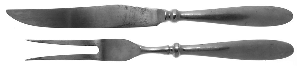 Bistro (Stainless) Large 2-Piece Roast Carving Set w/Stainless Blade by Hampton Silversmiths-1