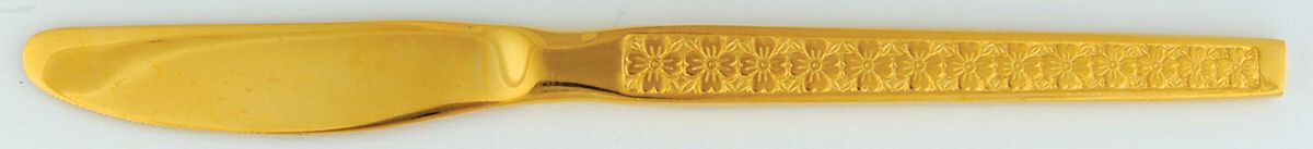 Golden Trocadero (Gold Electroplate) Modern Solid Knife by Hanford Forge-1