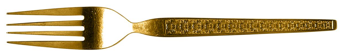 Golden Trocadero (Gold Electroplate) Fork by Hanford Forge-1