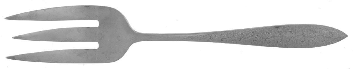 New Mantilla (Stainless) Medium Solid Cold Meat Serving Fork by Hull-1