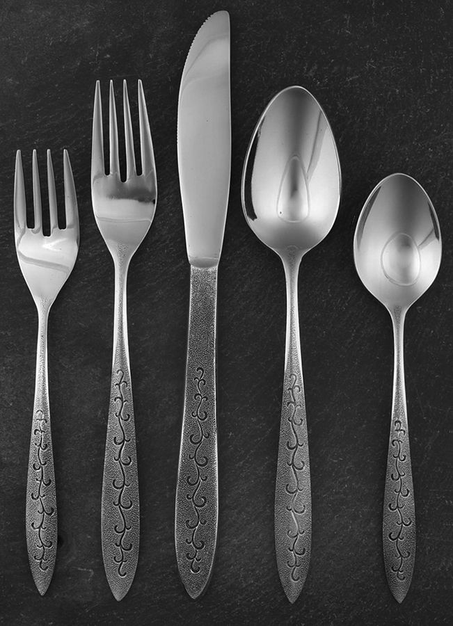 New Mantilla (Stainless) 5 Piece Place Setting by Hull-1
