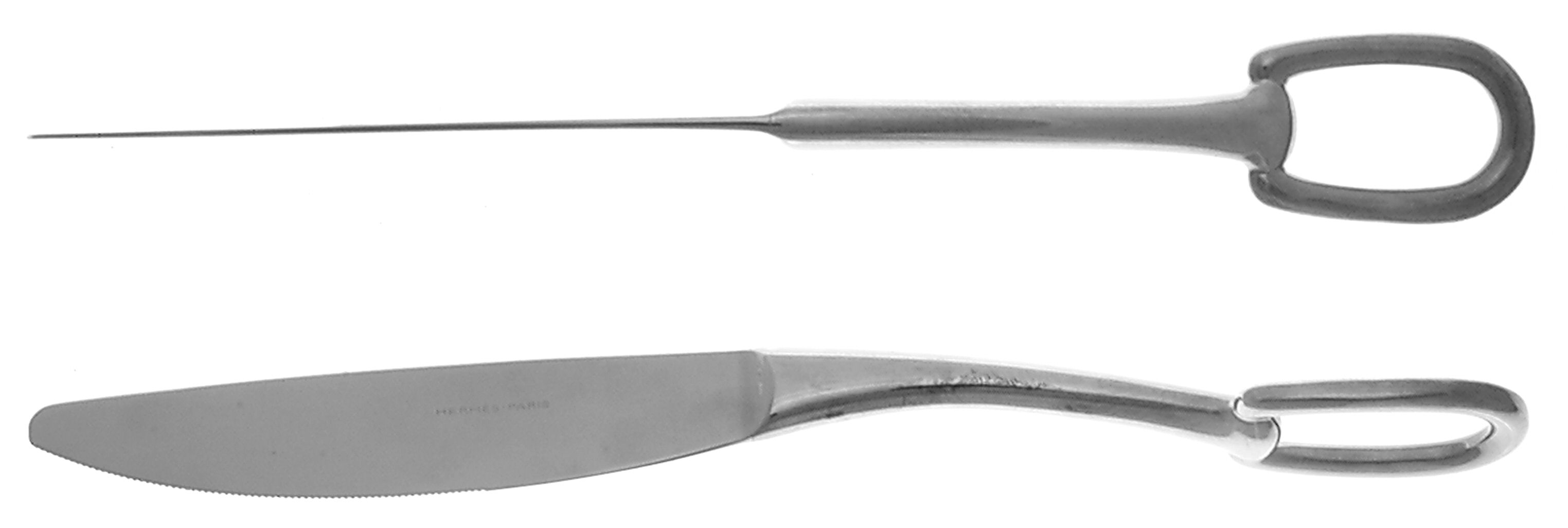 Attelage(Silverplate) Modern Solid Knife by Hermes (France)-1