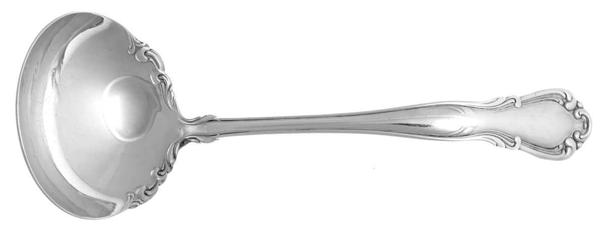 HDN3 (Silverplate) Solid Gravy Ladle by Haddon Plate-1