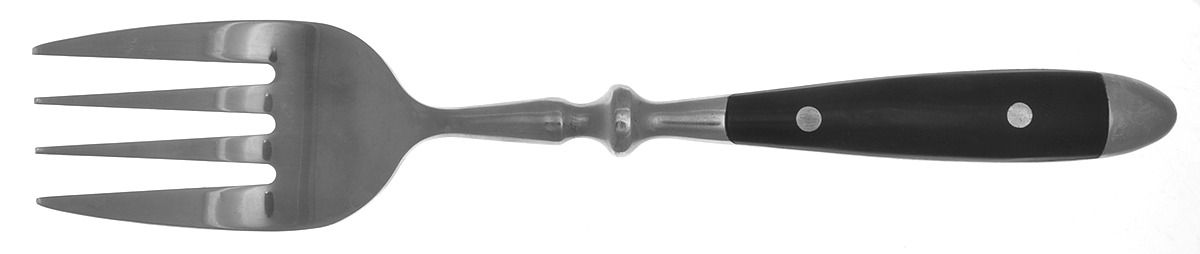 Bistro Black (Stainless) Medium Solid Cold Meat Serving Fork by Hampton Silversmiths-1