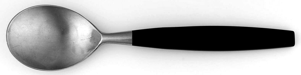 Lion-Black (Stainless) Dessert/Oval Soup Spoon by Hackman-1