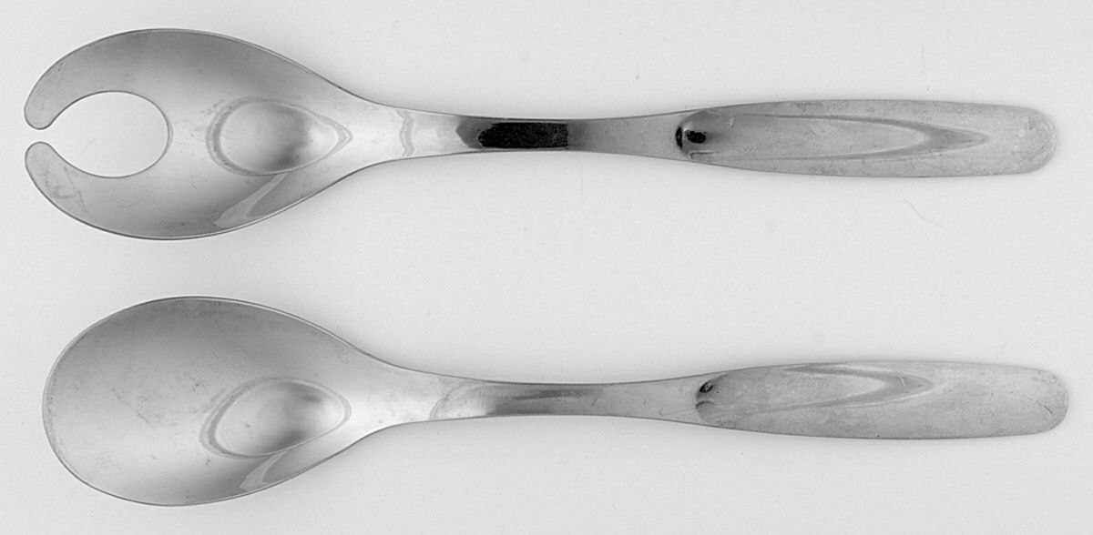 HCK8 (STAINLESS) (2 Pc) Solid Salad Set by Hackman-1