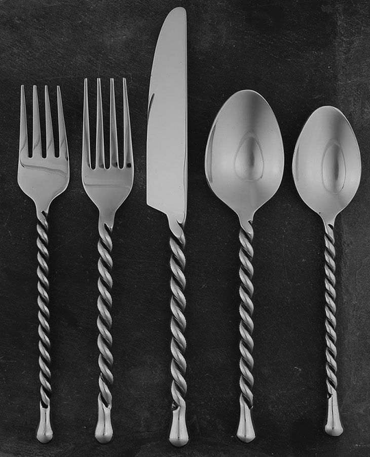 Carousel (STAINLESS) 5 Piece Place Setting by Hampton Silversmiths-1