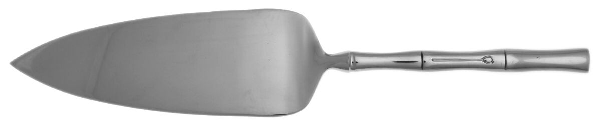 Bamboo (Stainless) Pie Server with Serrated Stainless Blade HC by Hampton Silversmiths-1