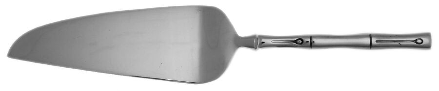 Bamboo (Stainless) Pie and Cake Server with Stainless Blade HC by Hampton Silversmiths-1