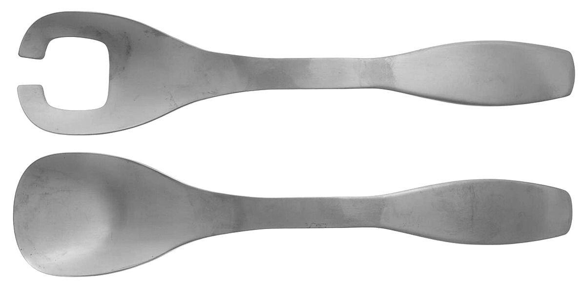 Citterio 98 (Stainless) (2 Pc) Solid Salad Set by Hackman-1