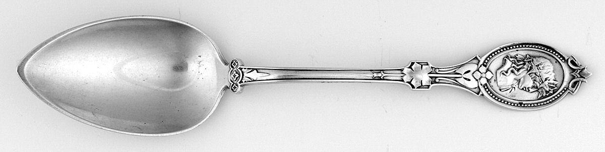 Medallion (STERLING, 1867) Dessert/Oval Soup Spoon by Hotchkiss & Schreuder-1