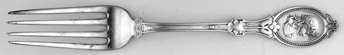 Medallion (STERLING, 1867) Fork by Hotchkiss & Schreuder-1