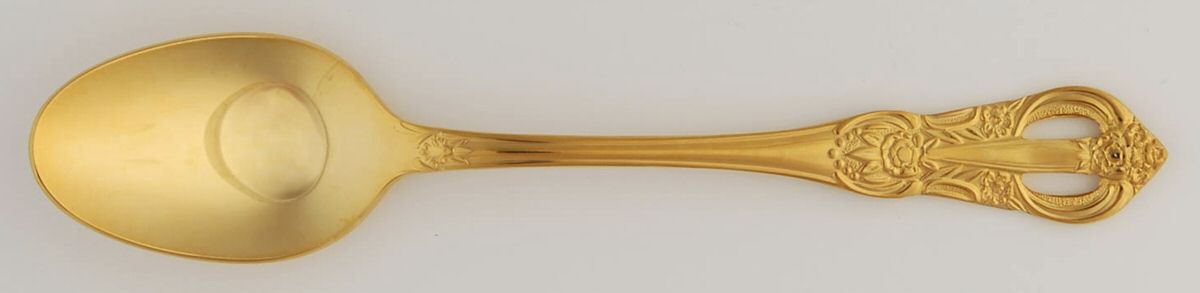 Princeton-Gold (Gold Electroplate) Teaspoon by Hanford Forge-1