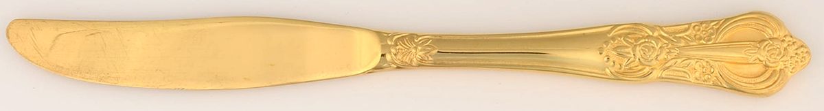Princeton-Gold (Gold Electroplate) Modern Solid Knife by Hanford Forge-1
