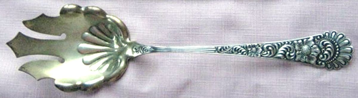 HMD7 (STERLING) Oversize Solid Salad Servng Fork by Hamilton & Diesinger-1