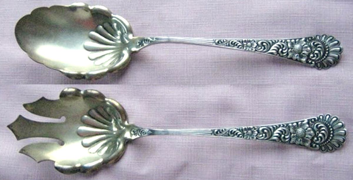HMD7 (STERLING) Solid Oversized Serving Salad Set by Hamilton & Diesinger-1