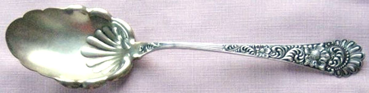 HMD7 (STERLING) Oversize Solid Salad Serving Spoon by Hamilton & Diesinger-1