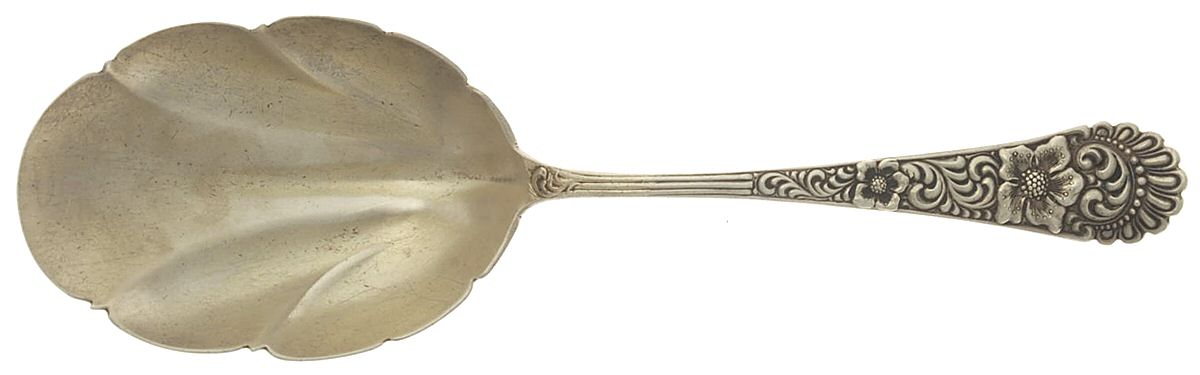 HMD7 (STERLING) Large Solid Berry/Casserole Spoon by Hamilton & Diesinger-1