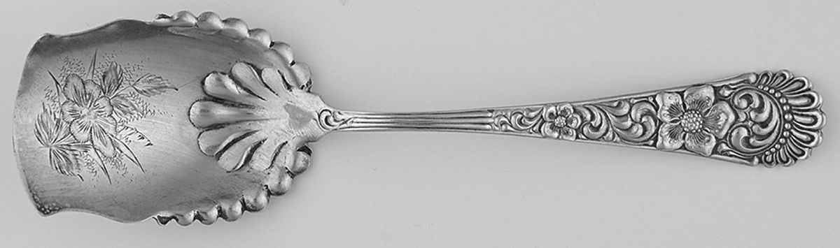 HMD7 (STERLING) Bright Cut Solid Almond Scoop by Hamilton & Diesinger-1
