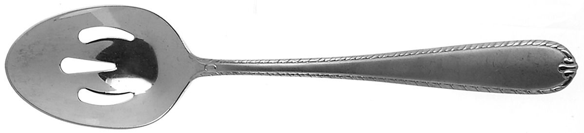 Rachelle-Frost (Stainless) Pierced Tablespoon (Serving Spoon) by Hampton Silversmiths-1
