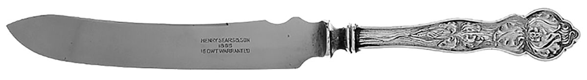 Louvre (Silverplate) Small Steak Carving Knife with Stainless Blade by 1865 H Sears & Son-1
