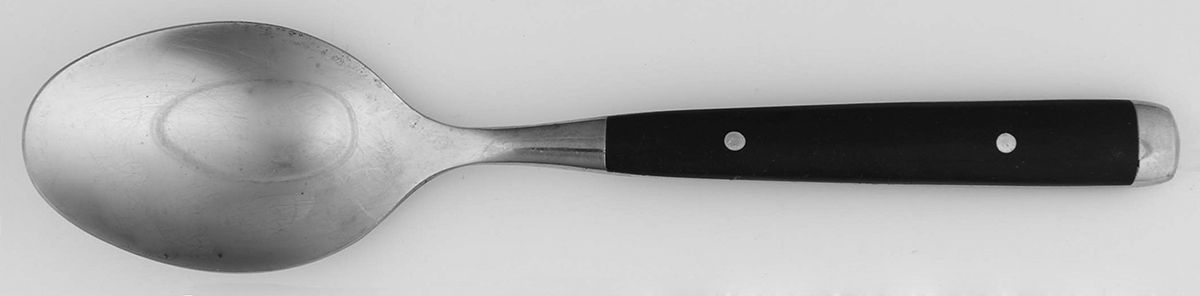 Cafe-Black (Stainless) Place/Oval Soup Spoon by Hampton Silversmiths-1
