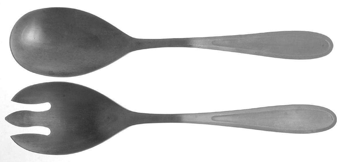 Messina (Stainless) (2 Pc) Solid Salad Set by Hampton Silversmiths-1
