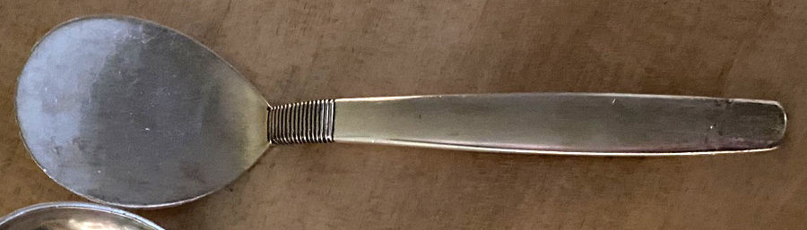 Silver Thread (Sterling) Small Tomato Server,  Solid Piece by Hingelberg (Denmark)-1