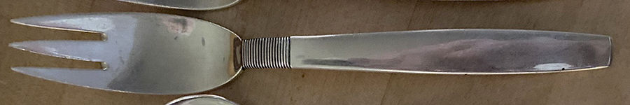 Silver Thread (Sterling) Dessert Fork by Hingelberg (Denmark)-1