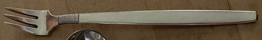 Silver Thread (Sterling) Cocktail/Seafood Fork by Hingelberg (Denmark)-1