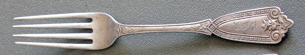 Ivy (Coin) Sterling Silver Fork by Henry Hebbard-1