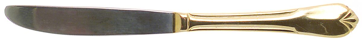 Sophia (Gold Electroplate) Modern Solid Knife by Hampton Silversmiths-1