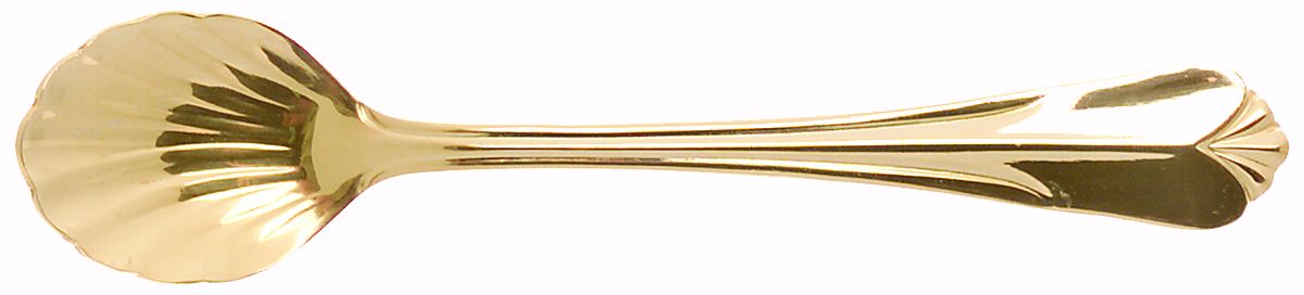 Sophia (Gold Electroplate) Sugar Shell Spoon by Hampton Silversmiths-1