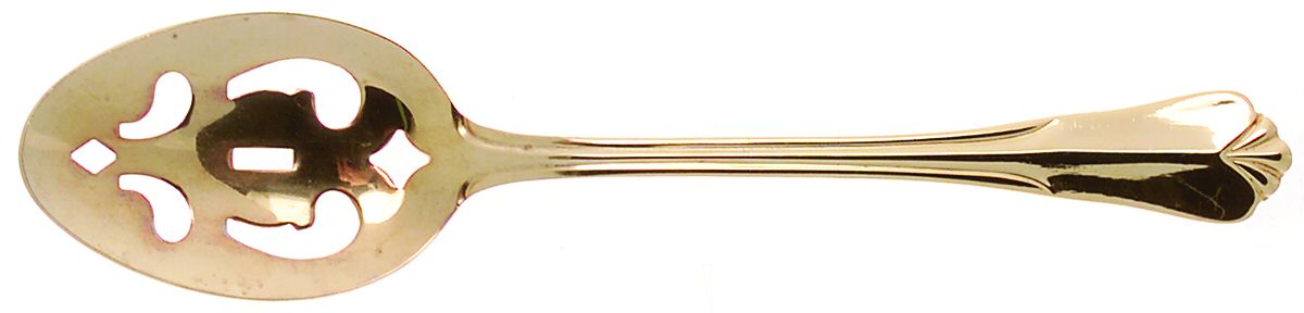 Sophia (Gold Electroplate) Pierced Tablespoon (Serving Spoon) by Hampton Silversmiths-1