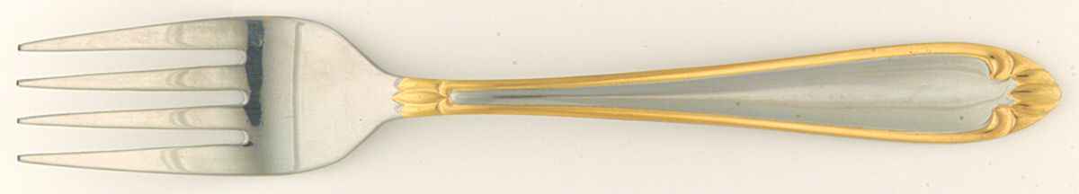 Abigail-Gold Accent (Stainless) Individual Salad Fork by Hampton Silversmiths-1