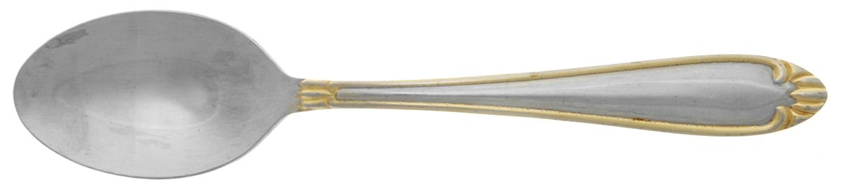 Abigail-Gold Accent (Stainless) Teaspoon by Hampton Silversmiths-1