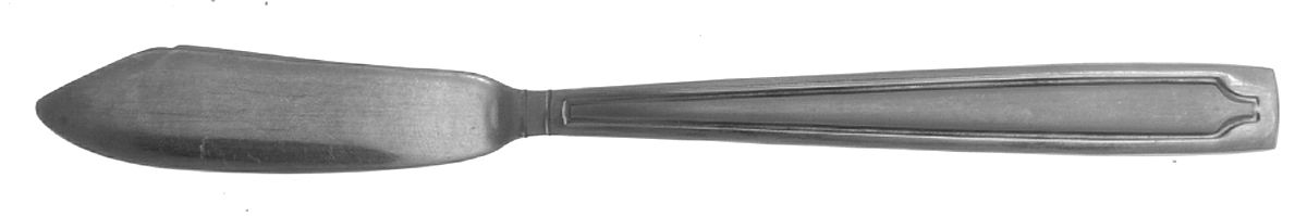 HSV24 (STAINLESS) Flat Handle Master Butter Knife by Hampton Silversmiths-1