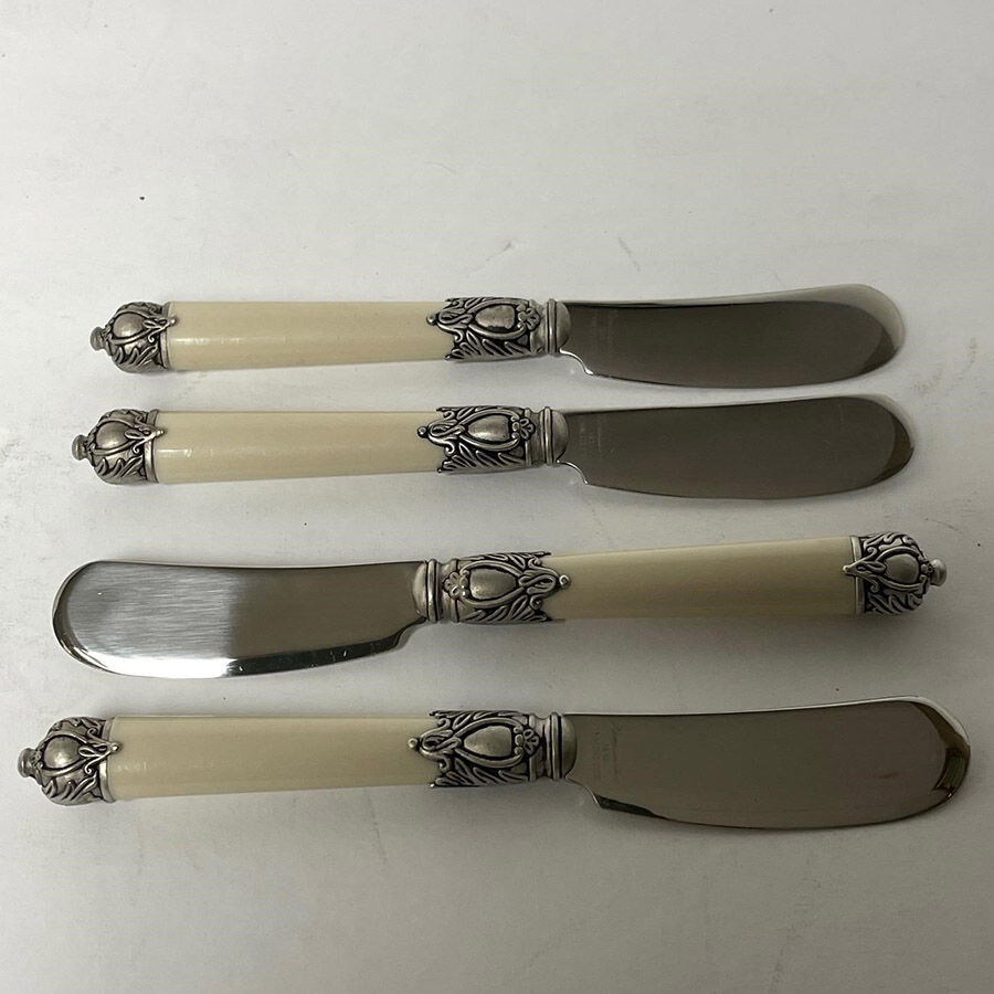 Renaissance-Bone (Stainless) Hollow Handle Butter Spreader by Home Essentials-1