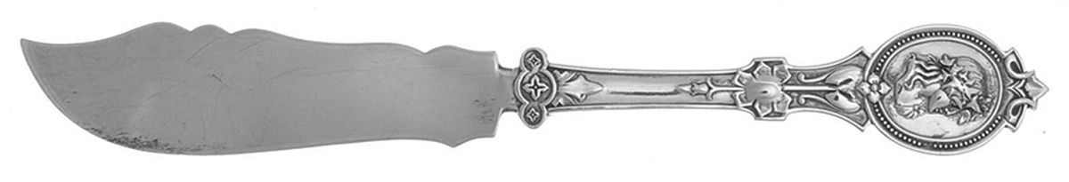 Medallion (Coin) Monogramed Flat Handle Master Butter Knife by Hotchkiss & Schreuder-1