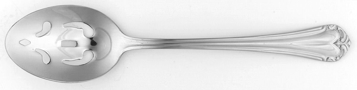 Katrinka (Stainless) Pierced Tablespoon (Serving Spoon) by Hampton Silversmiths-1