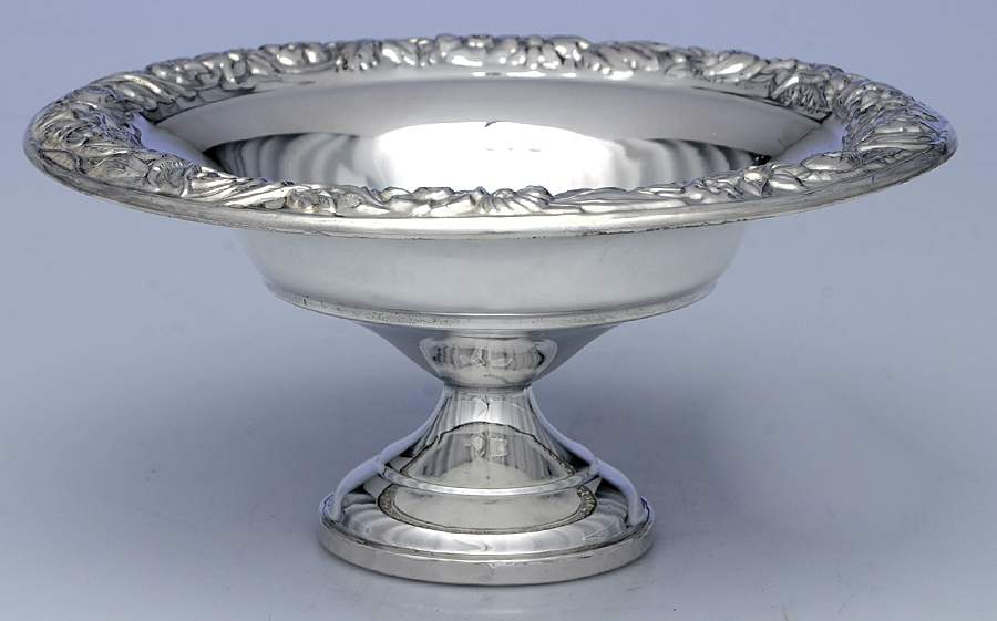HTG1 (STERLING, HOLLOWWARE) Round Weighted Compote (Height X Width) by Hamilton Silver-1