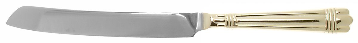 HSV28 (GOLD ELECTROPLATE) Wedding Cake Knife with Stainless Blade by Hampton Silversmiths-1