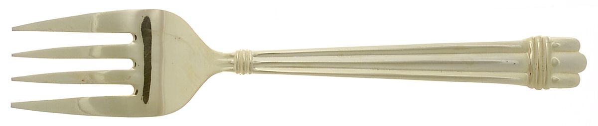 HSV28 (GOLD ELECTROPLATE) Medium Solid Cold Meat Serving Fork by Hampton Silversmiths-1