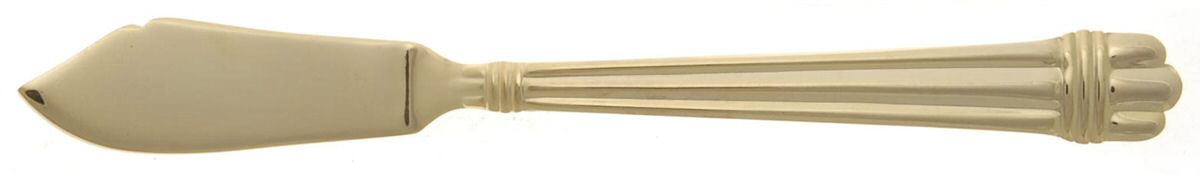 HSV28 (GOLD ELECTROPLATE) Flat Handle Master Butter Knife by Hampton Silversmiths-1